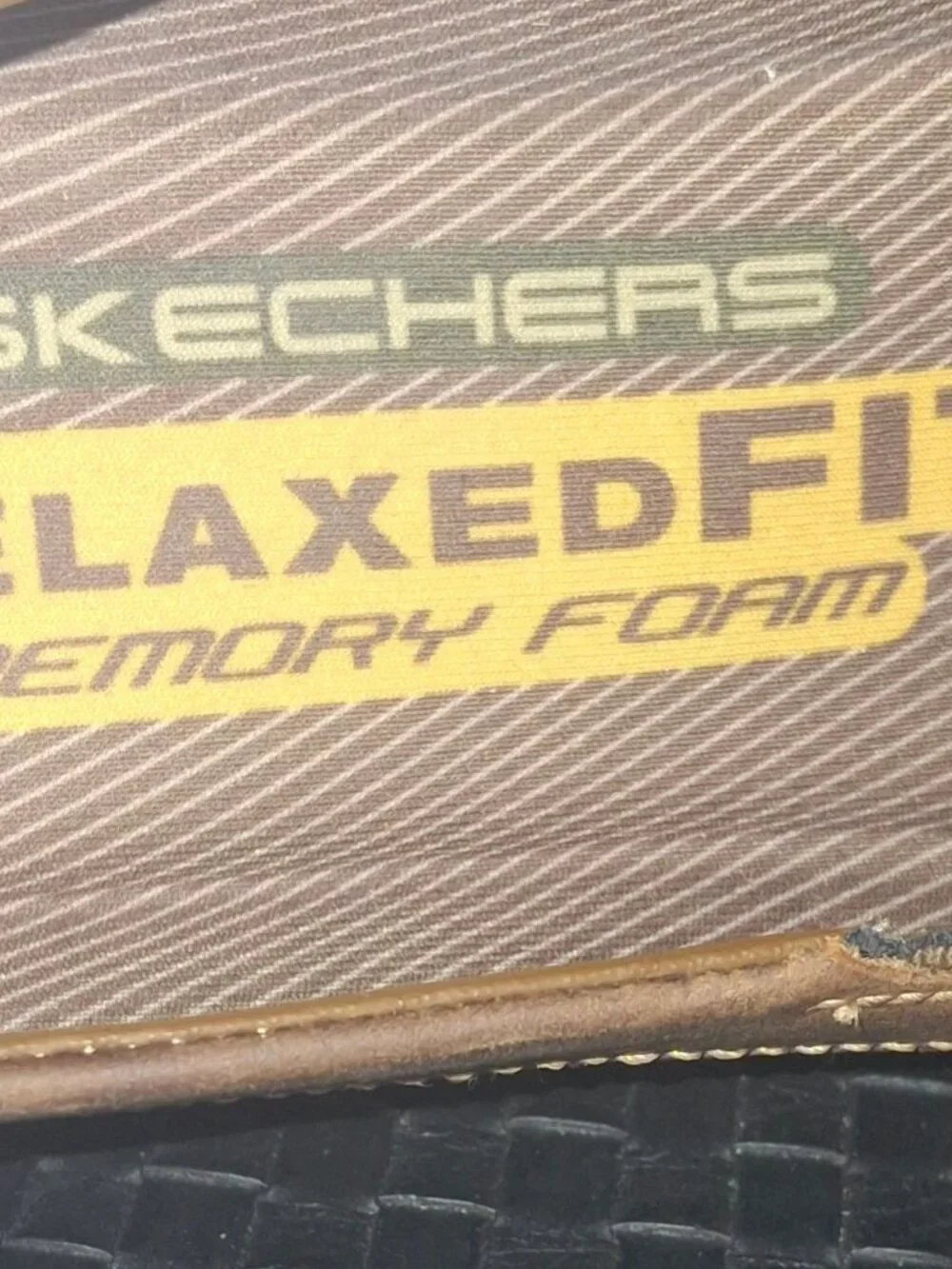 Skechers Relaxed Fit Brown Leather Slip-On Shoes With Memory Foam*SH13